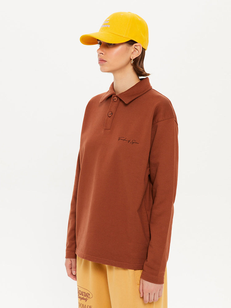 SIGNATURE POLO SWEATSHIRT BROWN