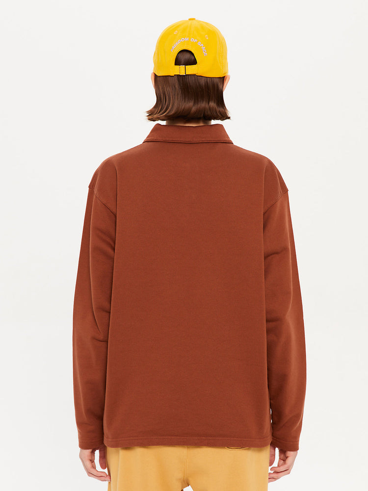 SIGNATURE POLO SWEATSHIRT BROWN