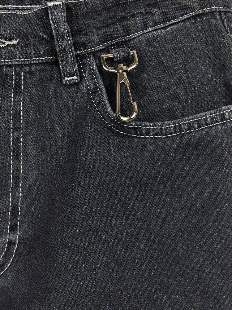 STONE WASHED JEANS BLACK