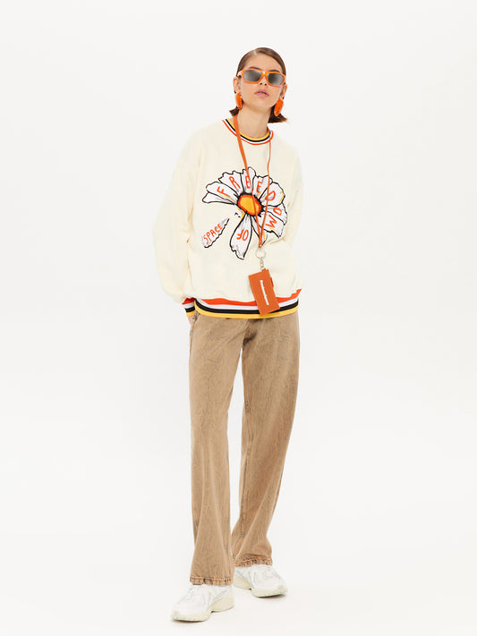 DAISY SWEATSHIRT OFF WHITE