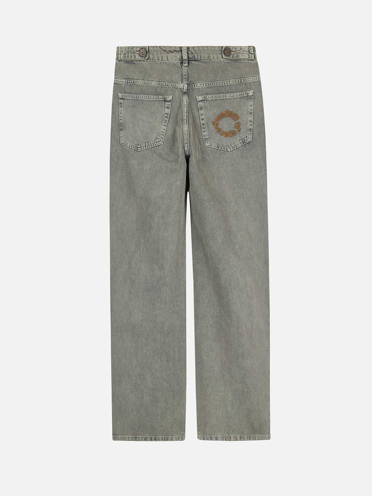 Core Denim Distress Jeans - Washed Grey — 02