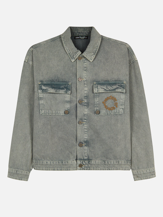 Core Denim Jacket - Washed Grey — 01