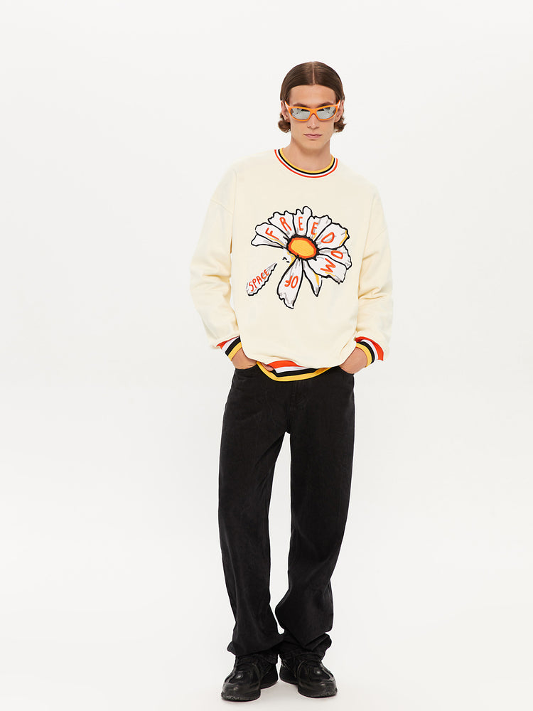 DAISY SWEATSHIRT OFF WHITE