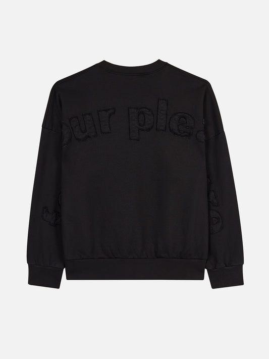 For Your Pleasure Raw Sweatshirt Black - arka