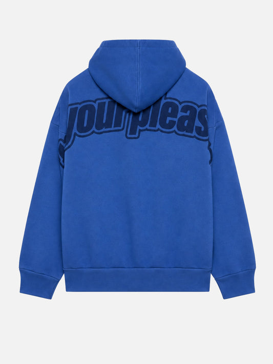 For Your Pleasure Full Zip Hoodie Royal Blue - arka