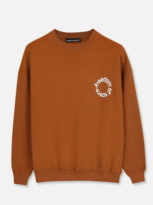 CIRCLE LOGO SWEATSHIRT BROWN