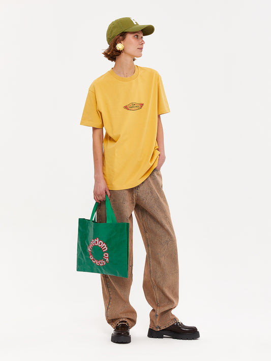 LIPS T-SHIRT MUSTARD