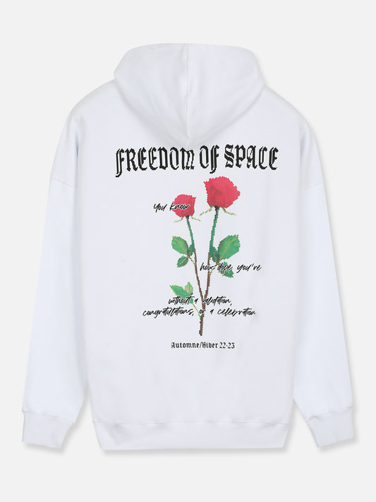 ROSE HOODIE WHITE