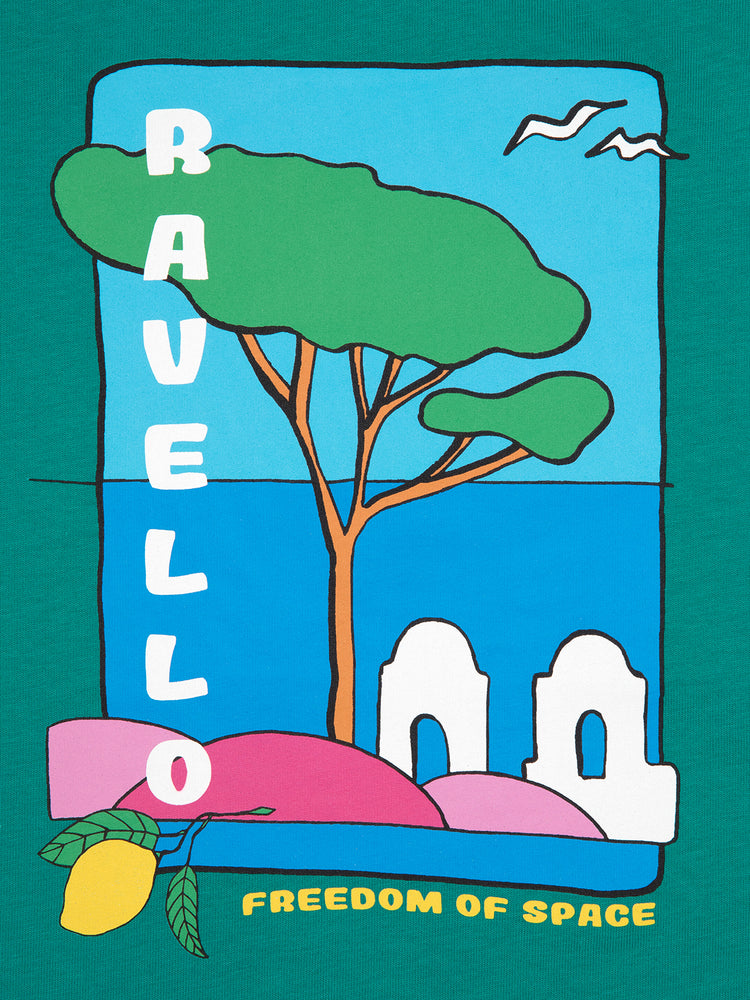 RAVELLO SOUVENIR T-SHIRT-GREEN