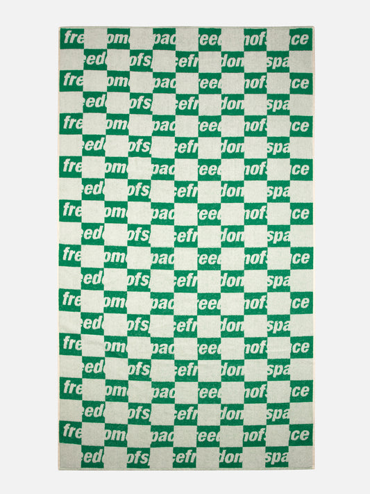 Checkered Logo Beach Towel