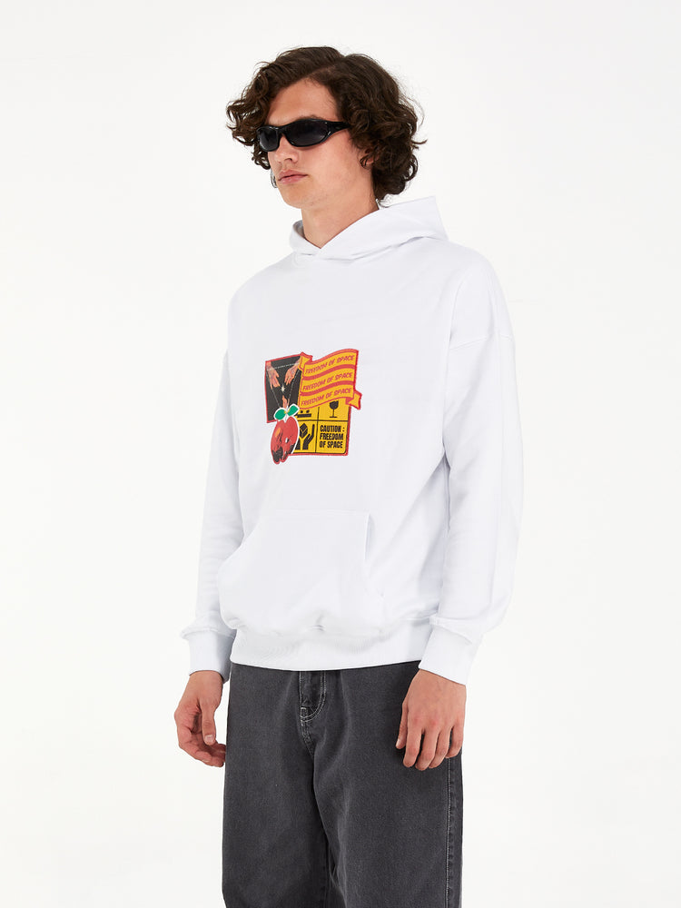 COLLAGE PATCHWORK HOODIE WHITE