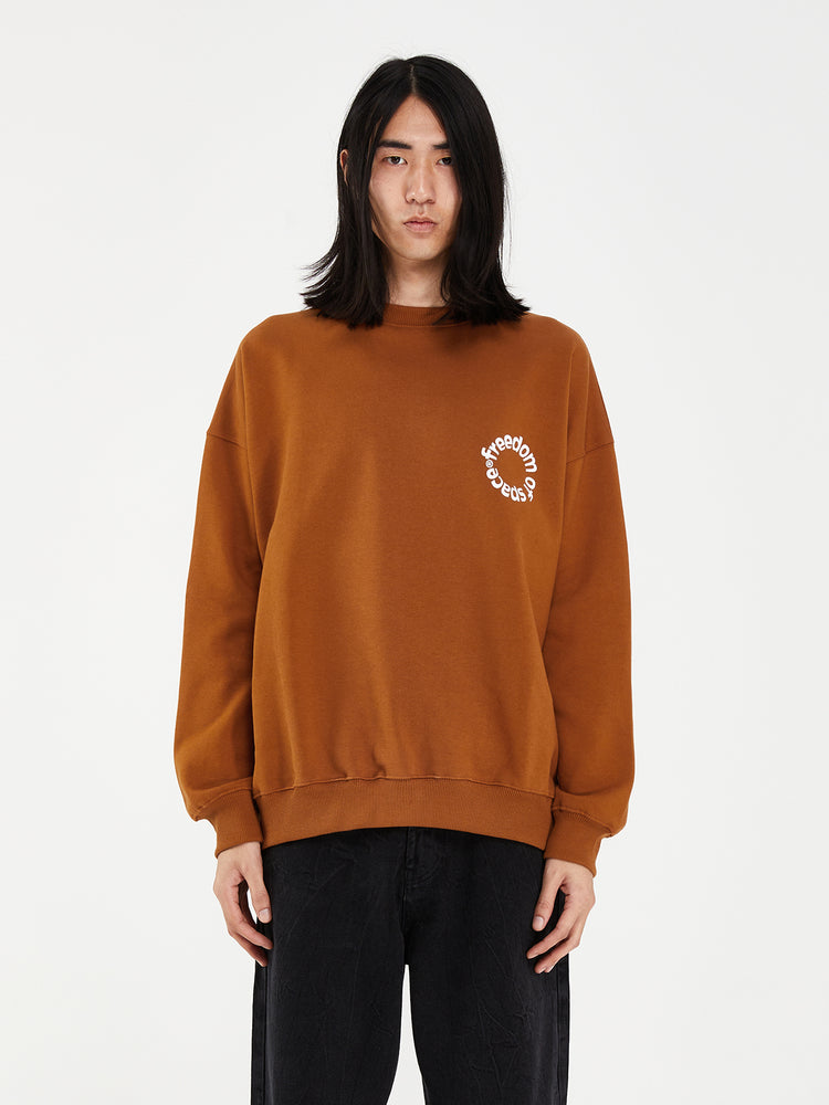 CIRCLE LOGO SWEATSHIRT BROWN